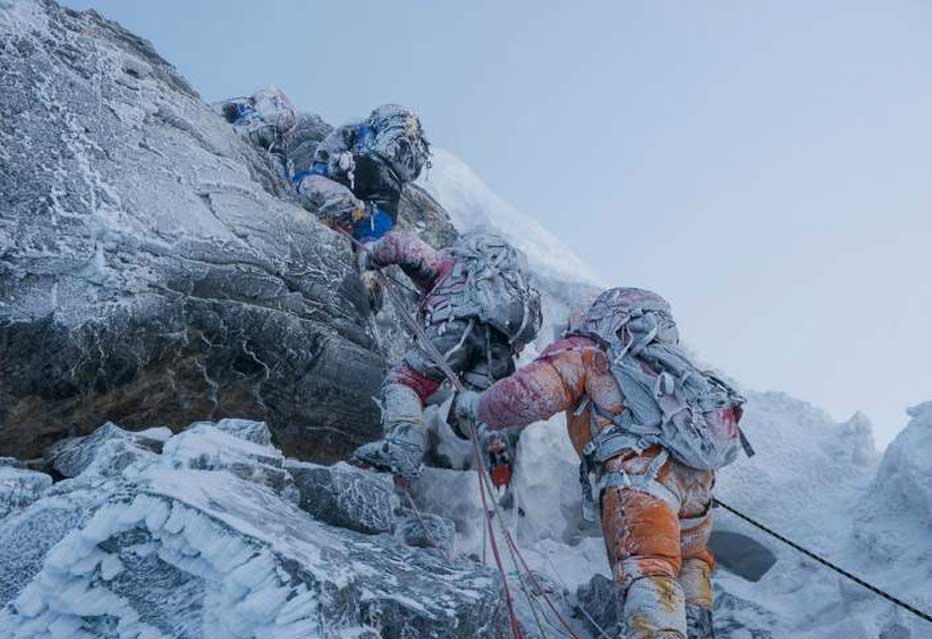 Escalando para subir al Everest